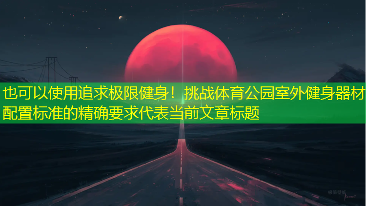 <strong>追求极限健身！挑战体育公园室外健身器材配置标准的精确要求</strong>